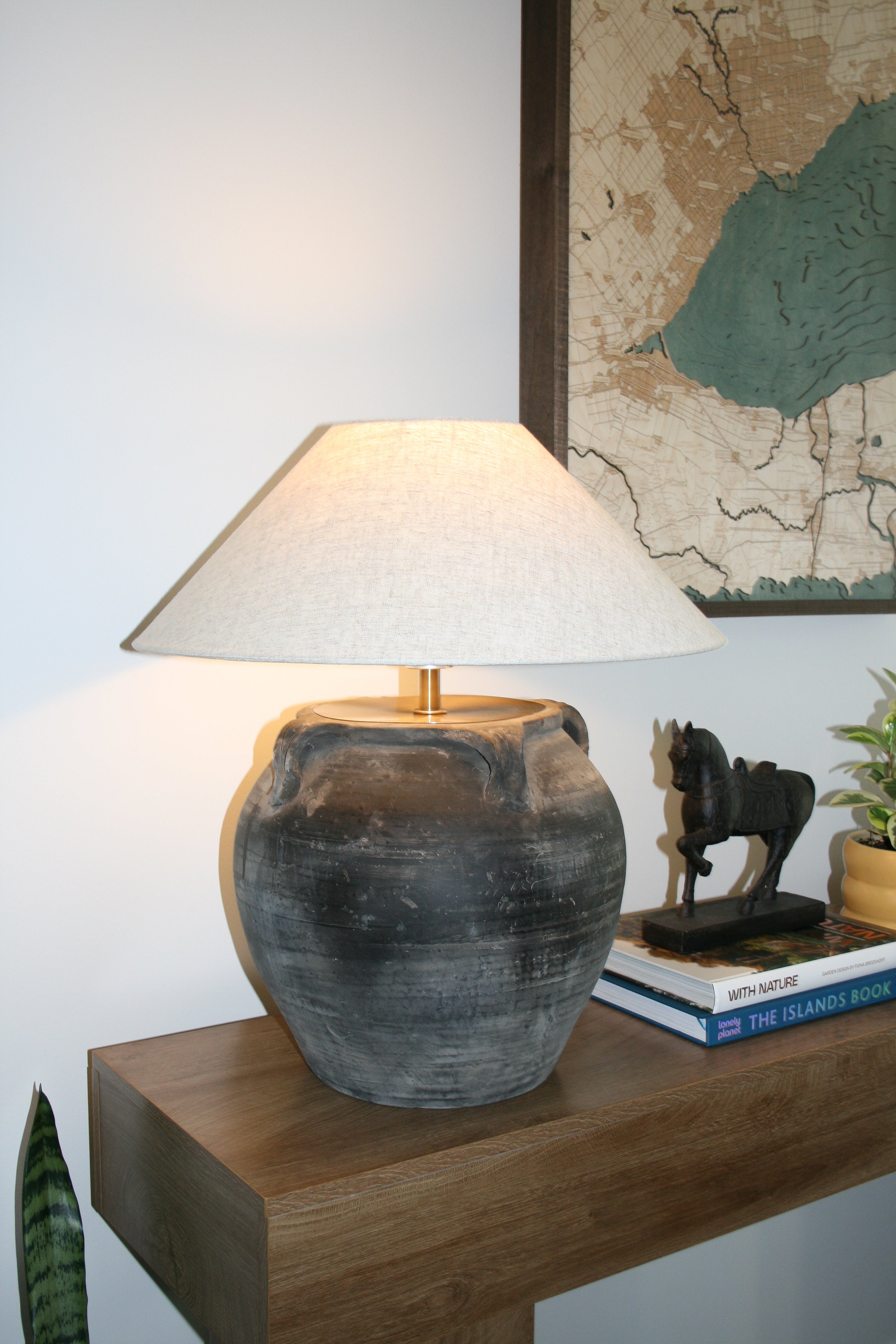 Louis IV Vintage Pot Lamp - Empire Shade