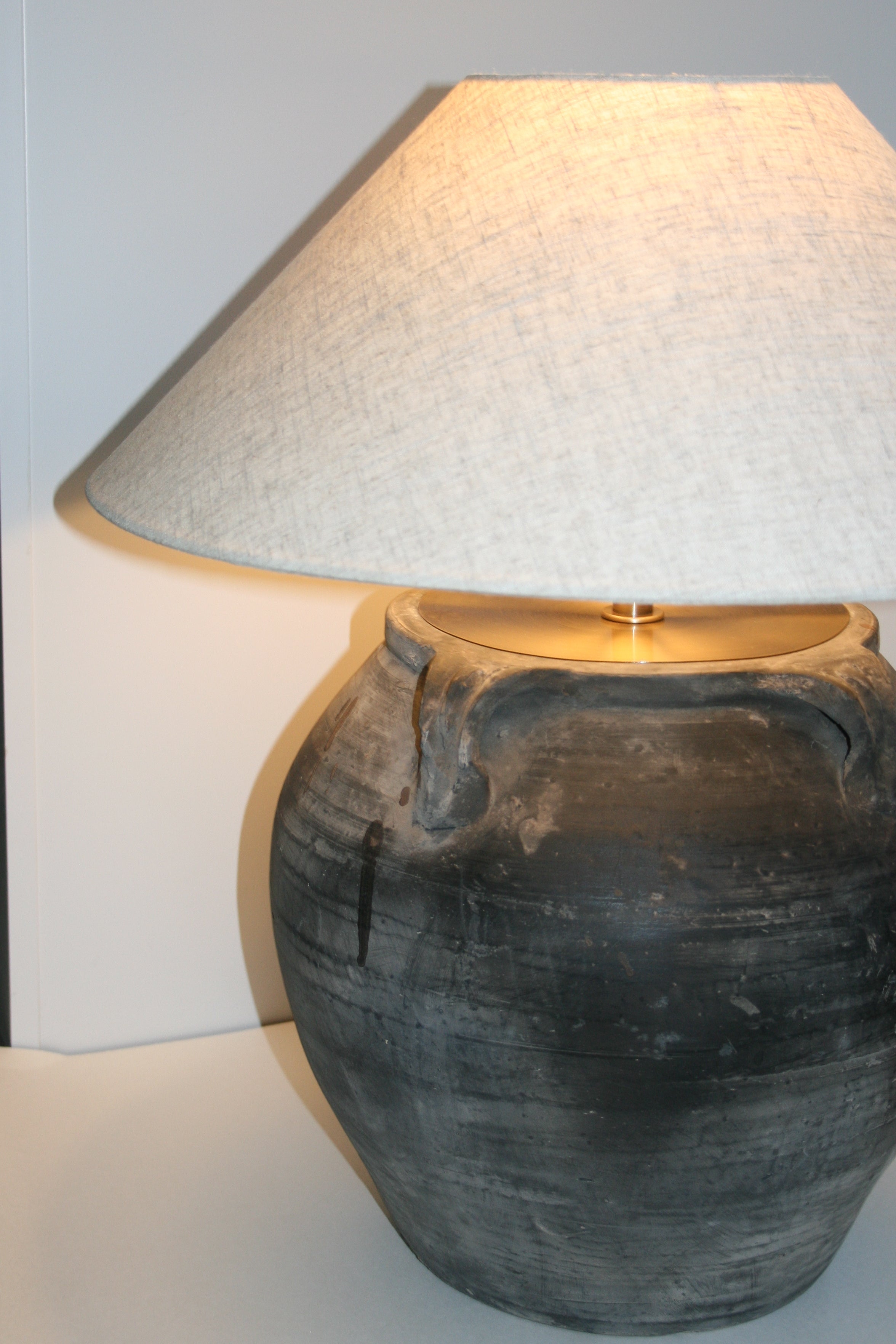 Louis IV Vintage Pot Lamp - Empire Shade
