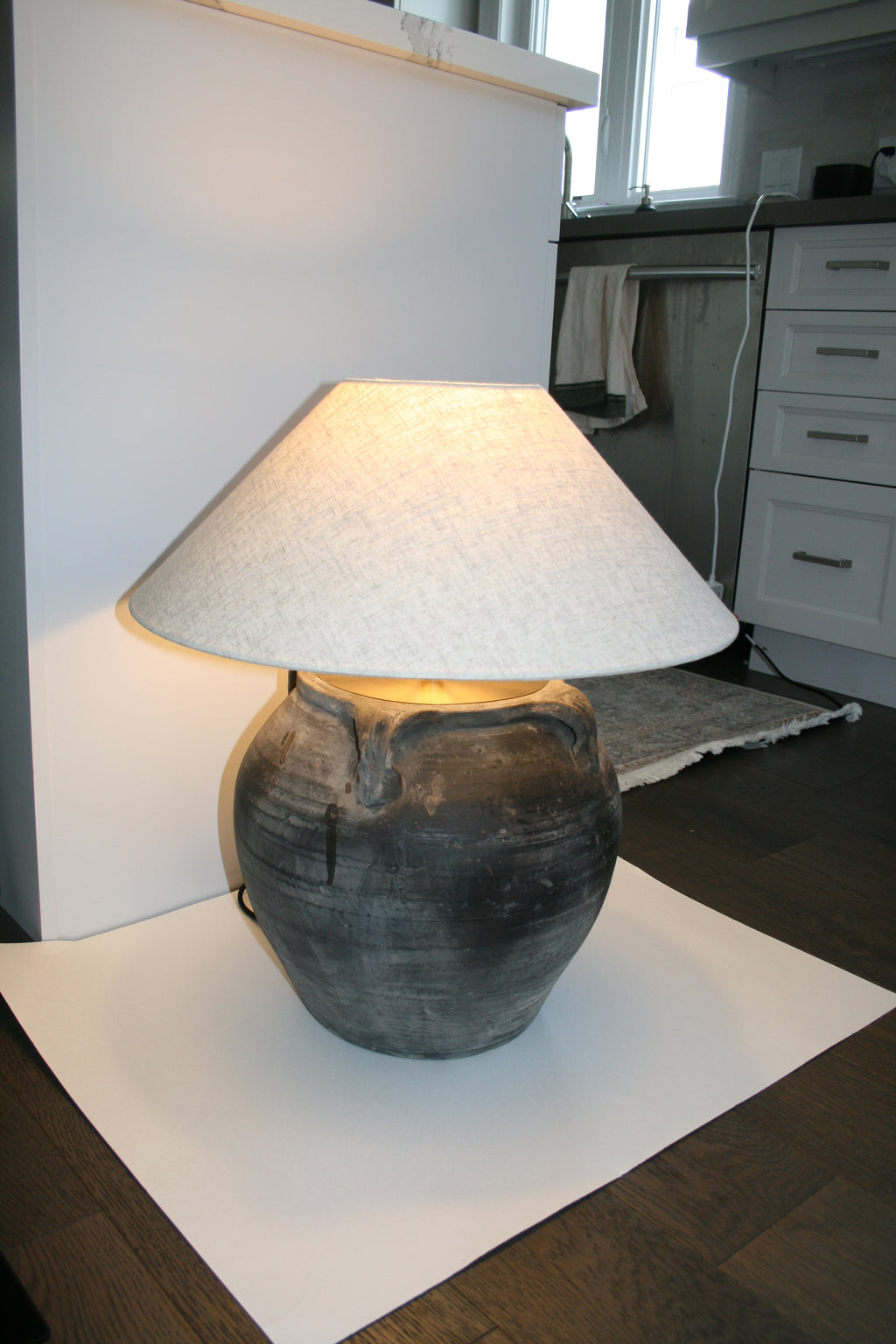 Louis IV Vintage Pot Lamp - Empire Shade