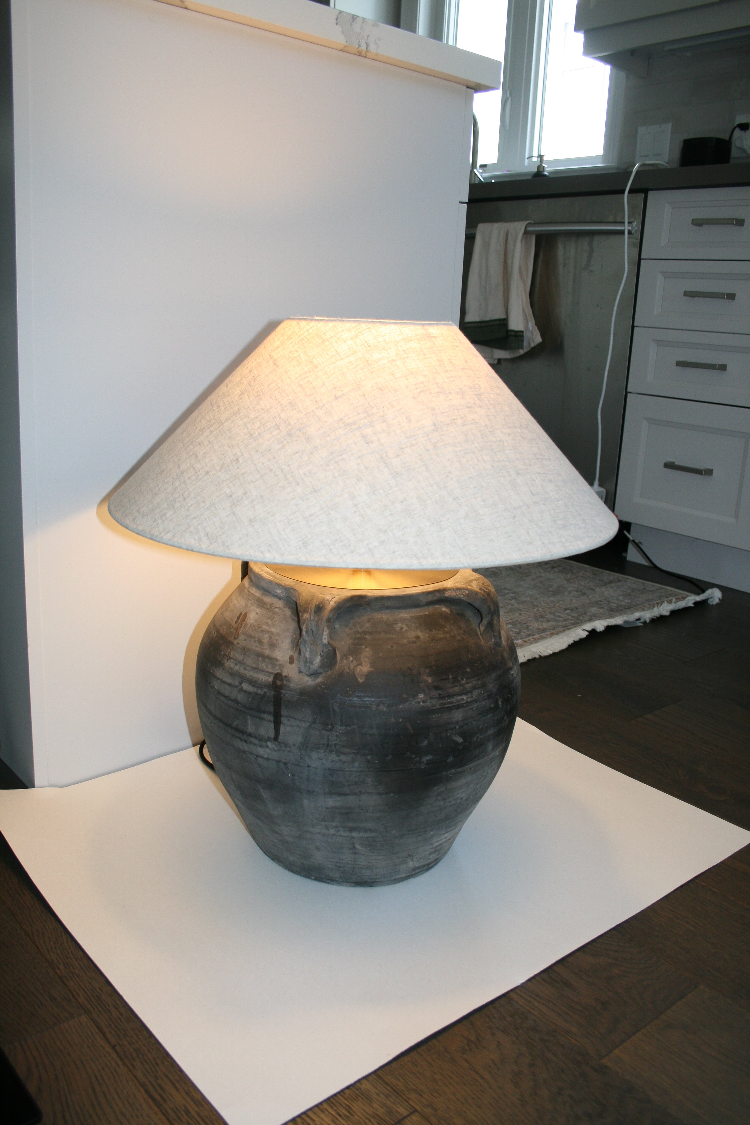 Louis IV Vintage Pot Lamp - Empire Shade
