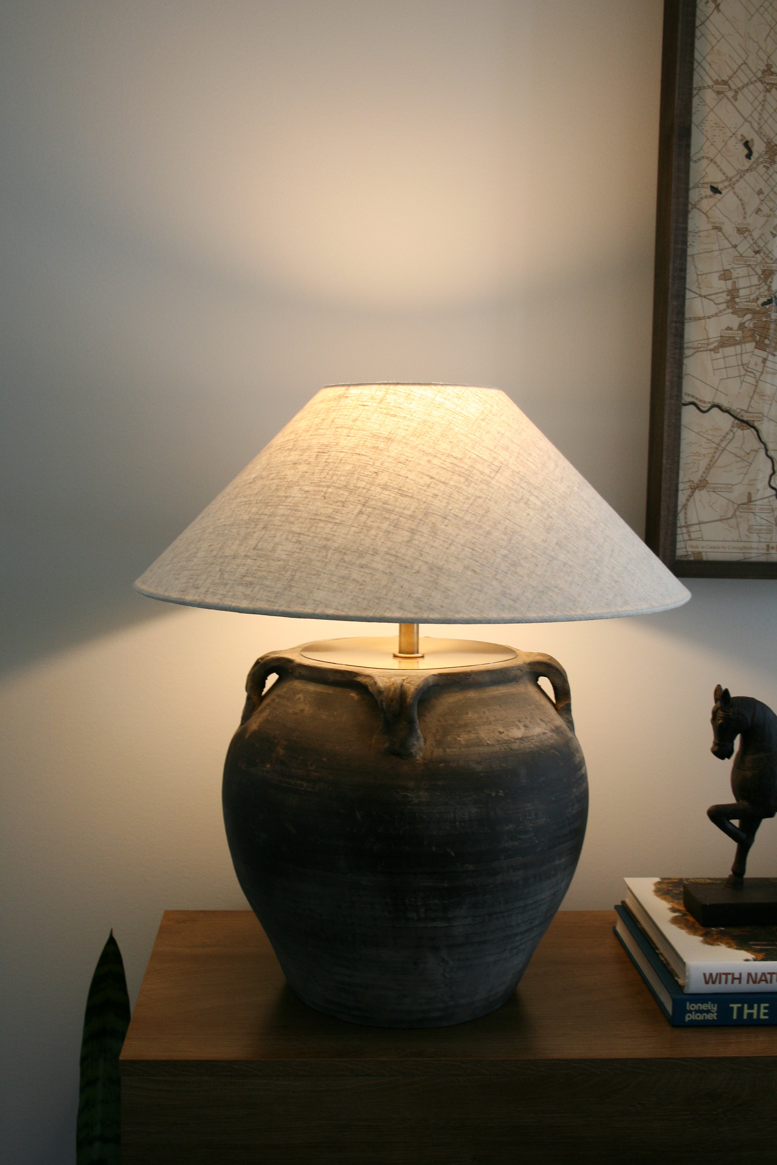 Louis IV Vintage Pot Lamp - Empire Shade
